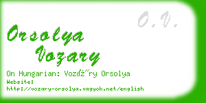 orsolya vozary business card